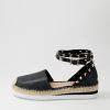 TOP END Wiela Black Leather Espadrilles | Espadrilles