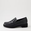 ZIERA Metters W Black Leather Loafers | Loafers