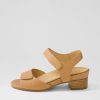 ZIERA Ava Xw Cappuccino Leather Sandals | Heels