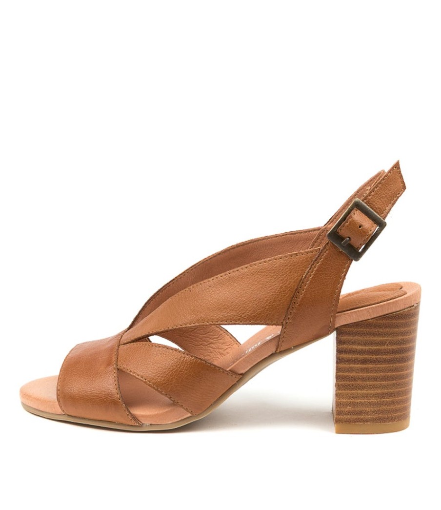 DJANGO & JULIETTE Simmie New Tan Leather | Heels