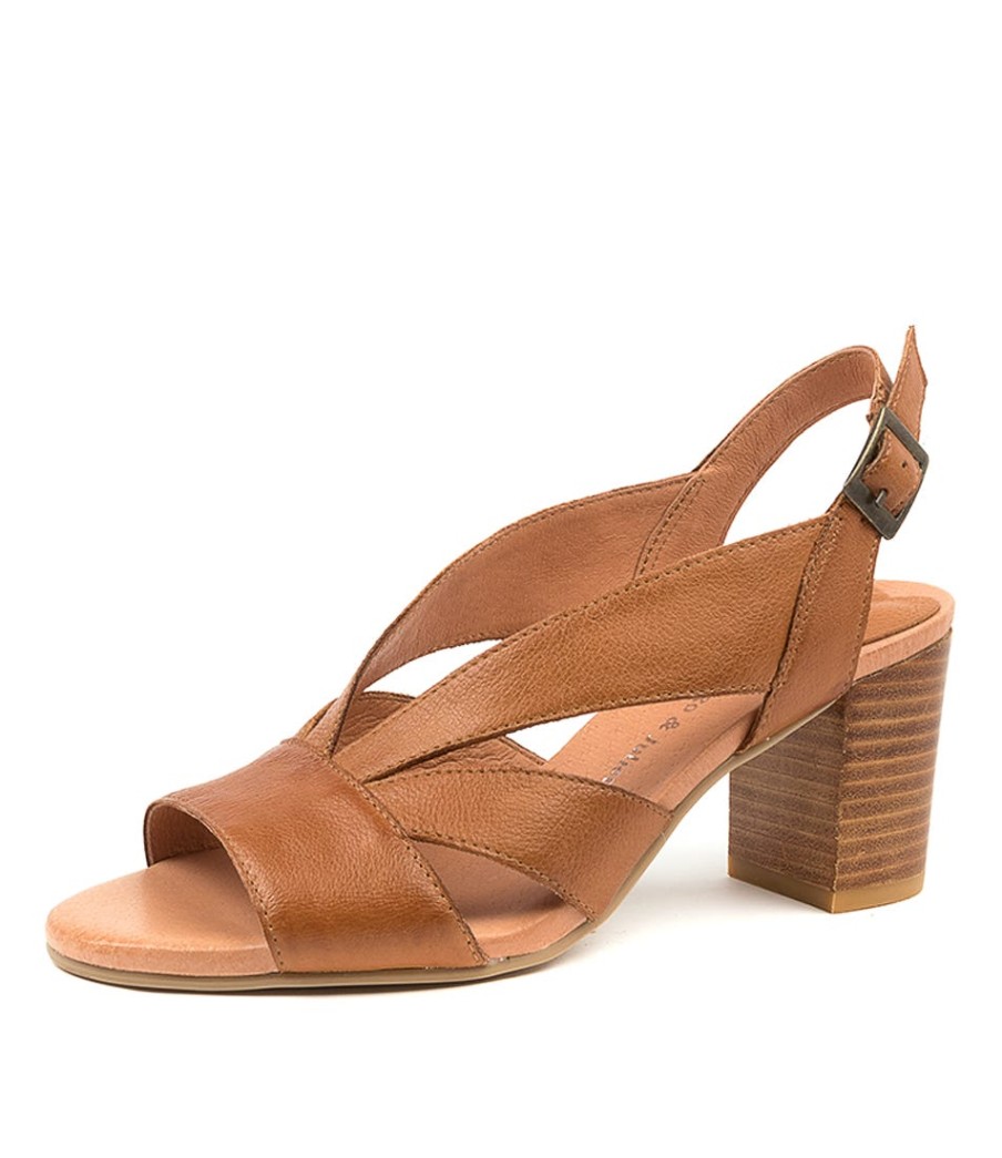 DJANGO & JULIETTE Simmie New Tan Leather | Heels