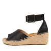 ZIERA Koen Xw Black Leather | Espadrilles