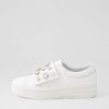 DJANGO & JULIETTE Lunit White Silver Jewels Leather Sneakers | Sneakers