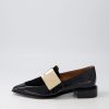 DJANGO & JULIETTE Ering Black Gold Patent Suede Loafers | Loafers