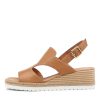 DJANGO & JULIETTE Ilorin Dark Tan Leather Sandals | Espadrilles