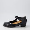 ZIERA Qango Xw Black Patent Leather Flat Shoes | Heels