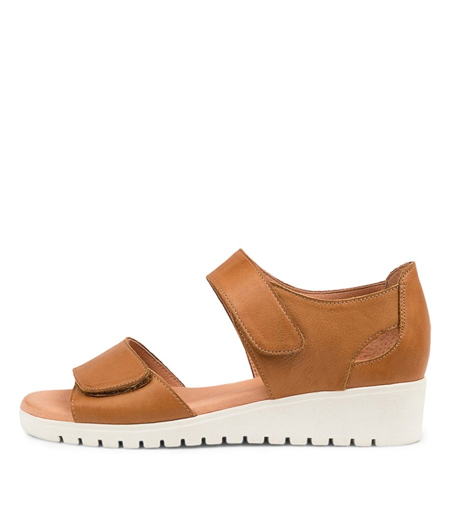 DJANGO & JULIETTE Monte Dj Dk Tan White Sole Leather | Wedges