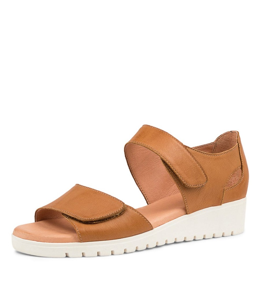 DJANGO & JULIETTE Monte Dj Dk Tan White Sole Leather | Wedges