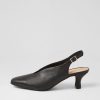 DJANGO & JULIETTE Congon Black Leather Heels | Heels