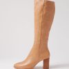 DJANGO & JULIETTE Allouta Cappuccino Leather Knee High Boots | Boots