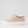 DJANGO & JULIETTE Synty Nude White Leather Sneakers | Sneakers