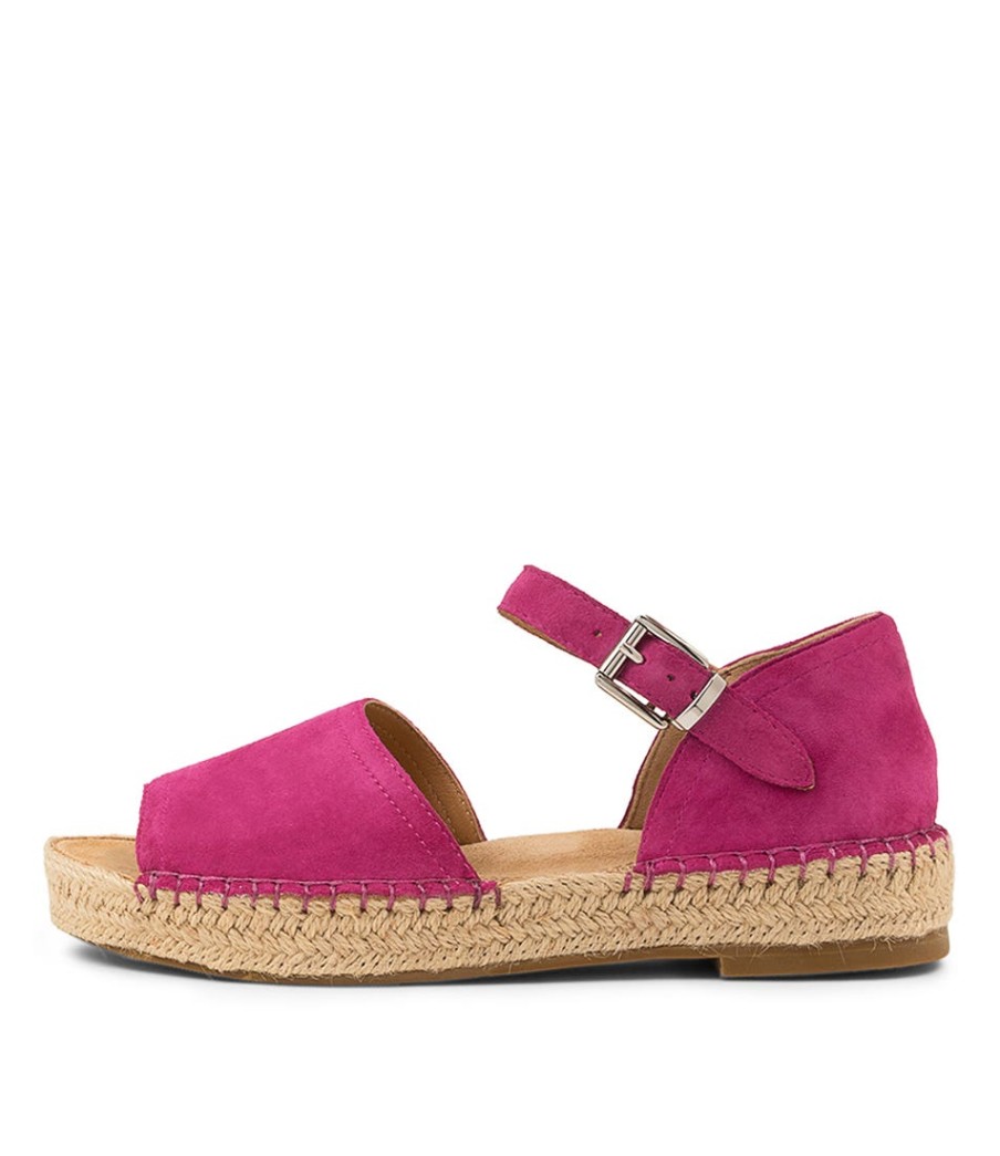 ZIERA Kaylie W Fuchsia Suede | Espadrilles