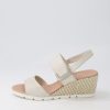 DJANGO & JULIETTE Dakoda Stone Weave Leather Sandals | Wedges