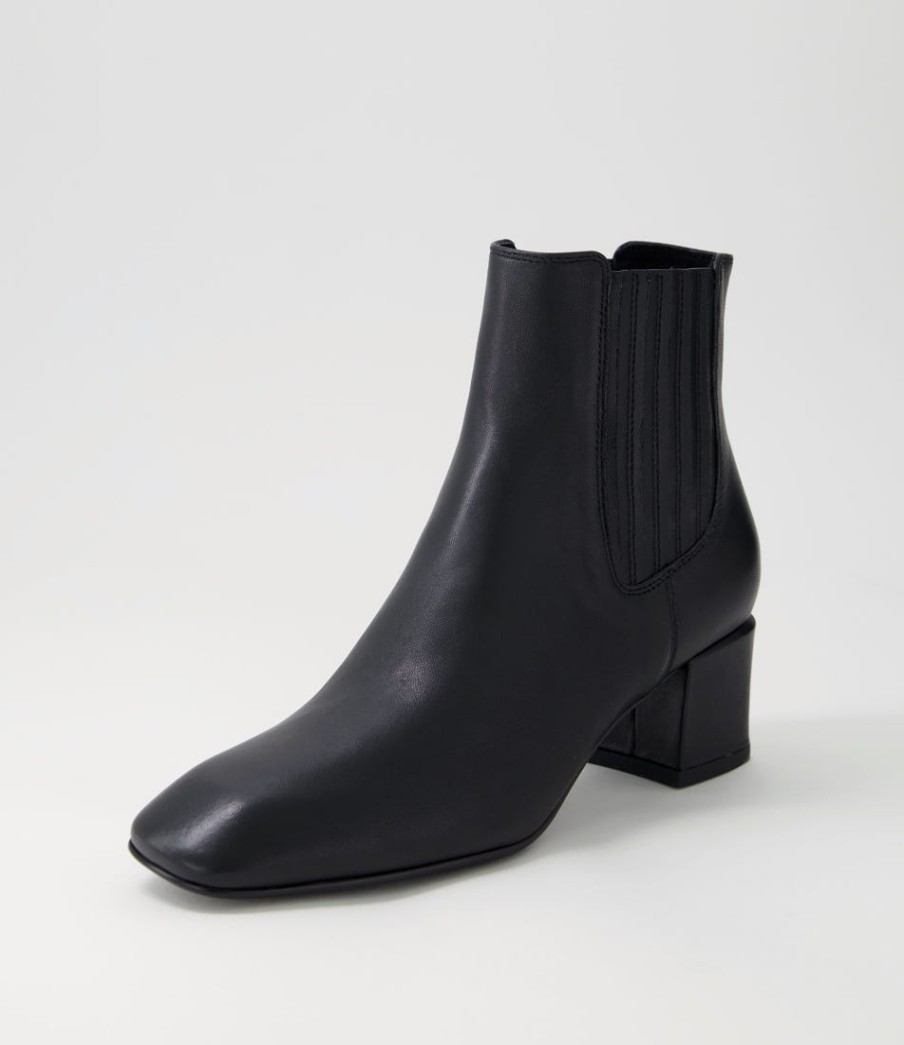 TOP END Elsea Black Leather Chelsea Boots | Boots