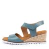 ZIERA Khaza W Blue Leather | Espadrilles