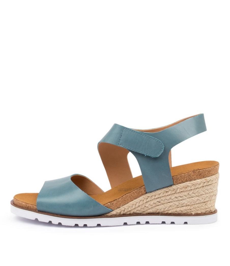 ZIERA Khaza W Blue Leather | Espadrilles