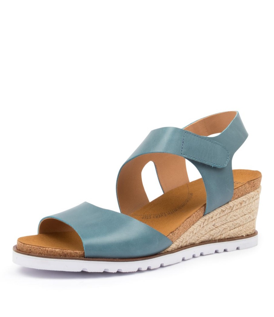 ZIERA Khaza W Blue Leather | Espadrilles