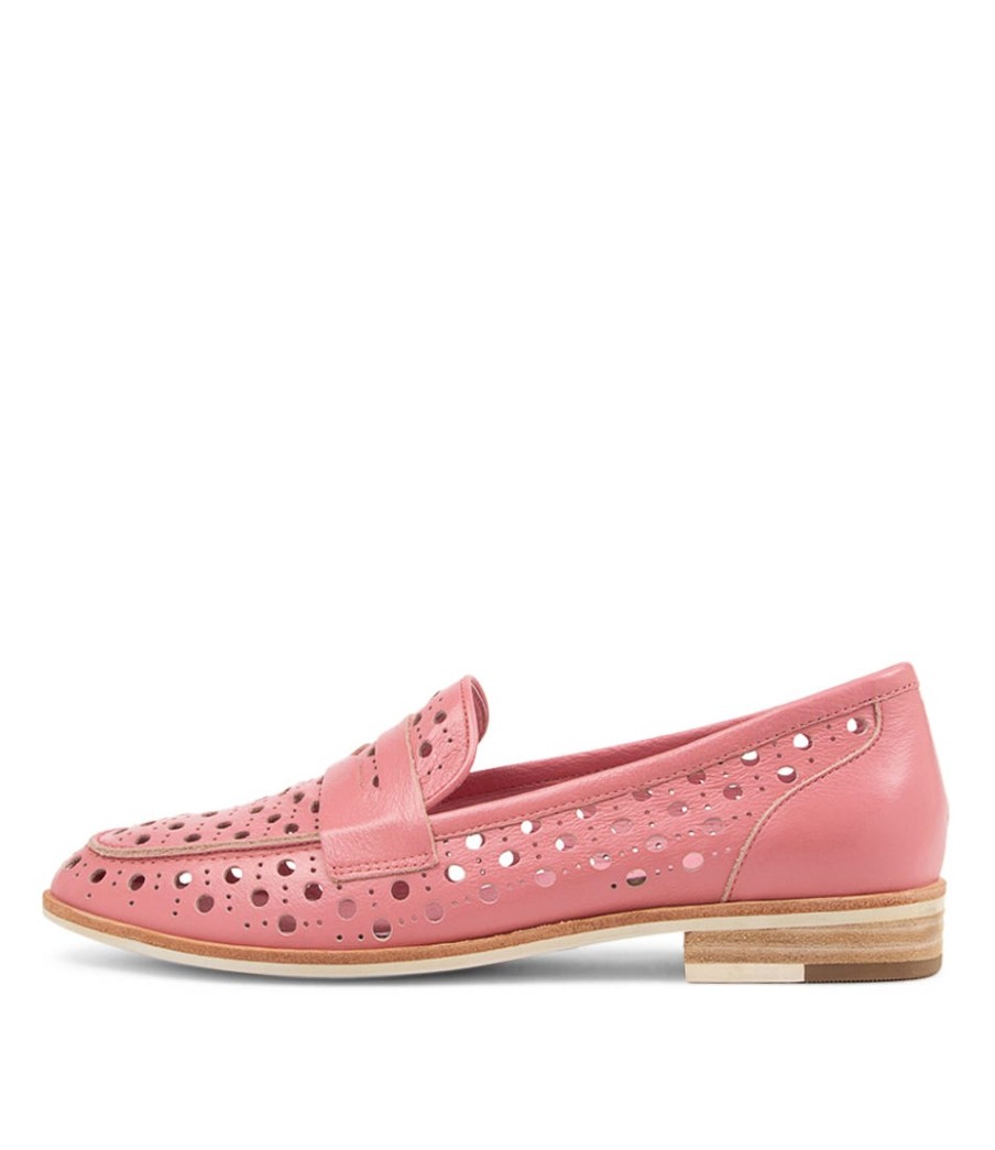 DJANGO & JULIETTE Balder Pretty Pink Leather Loafers | Loafers