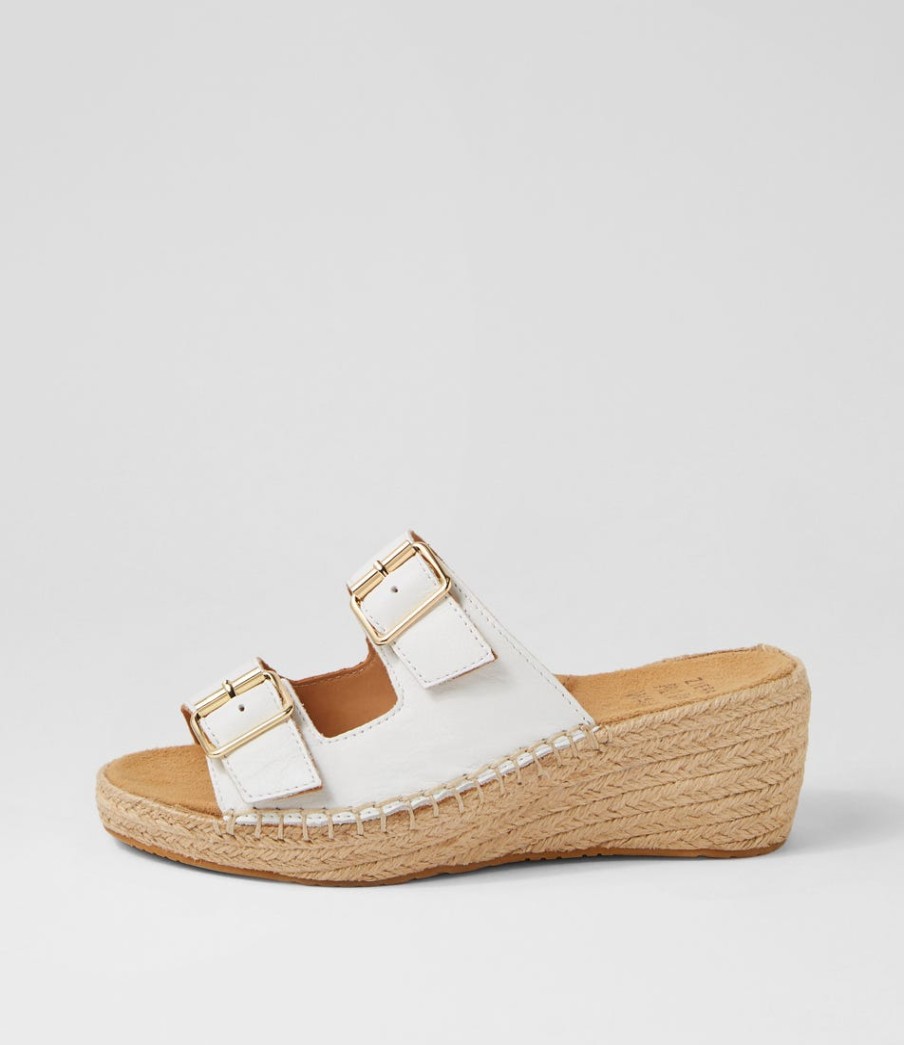 ZIERA Kamera Xw White Leather Espadrilles | Espadrilles