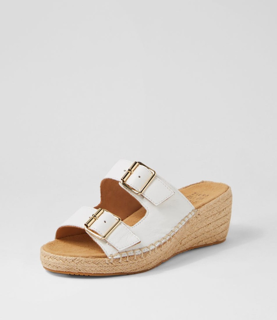 ZIERA Kamera Xw White Leather Espadrilles | Espadrilles