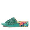 ZIERA Mehmet W Light Emerald Leather Sandals | Wedges