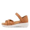 ZIERA Nacola Xw Tan Leather Sandals | Wedges