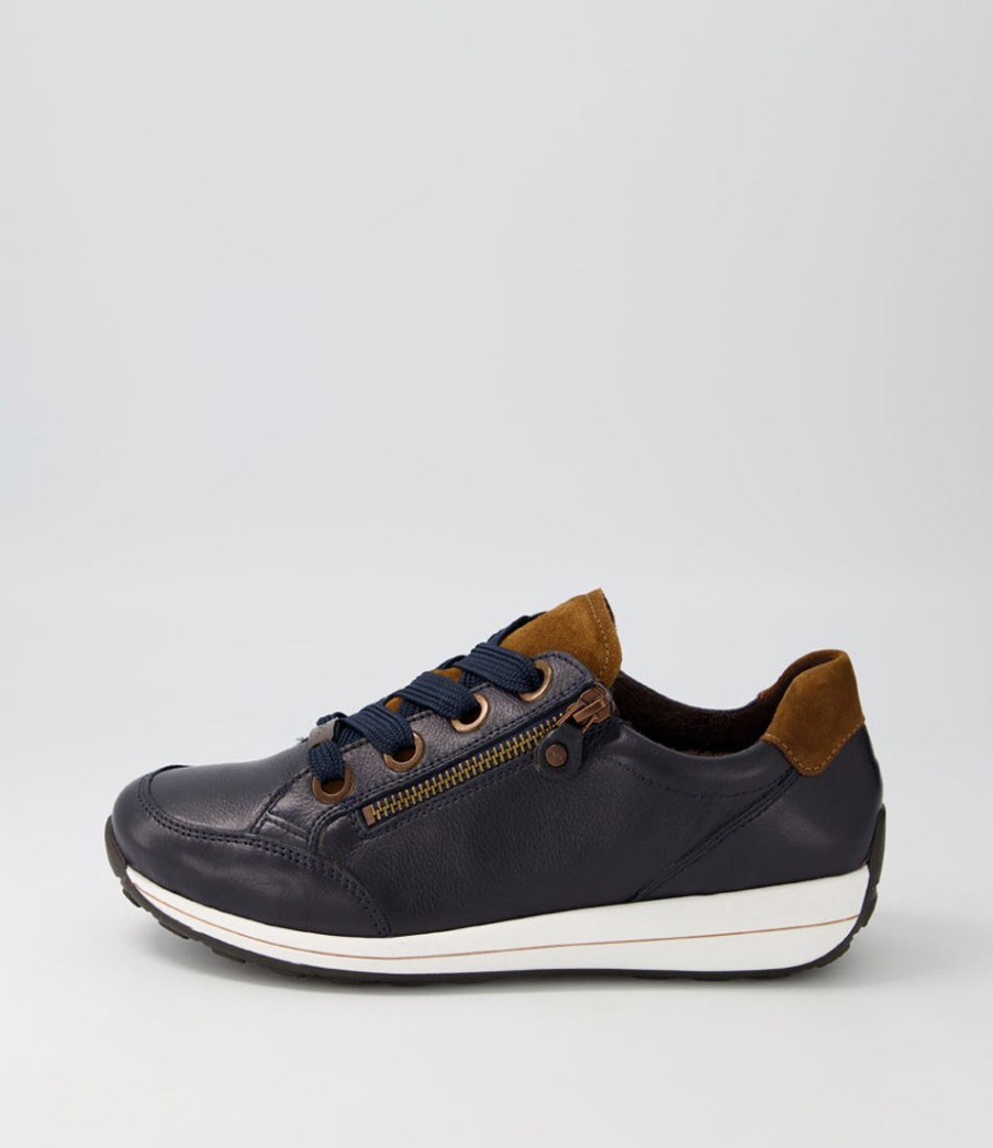 ARA Osaka 87 Blau Nuss Leather Suede Sneakers | Comfort