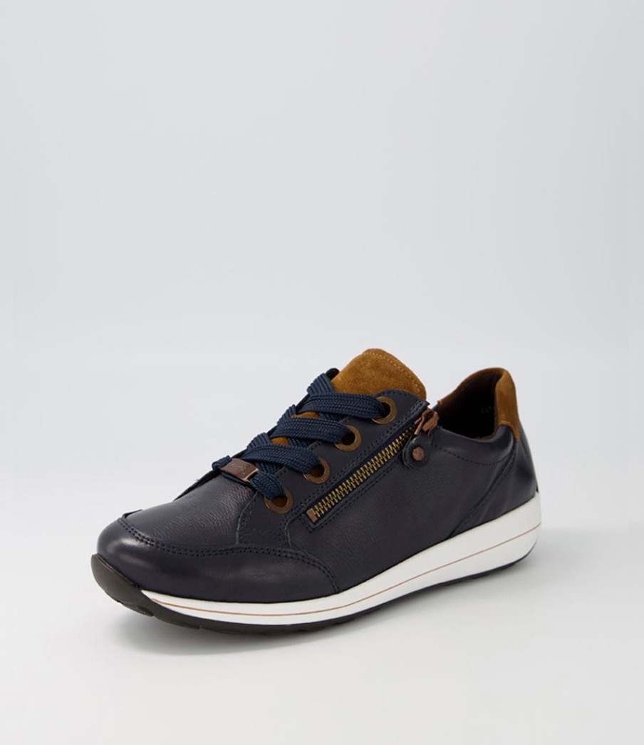 ARA Osaka 87 Blau Nuss Leather Suede Sneakers | Comfort