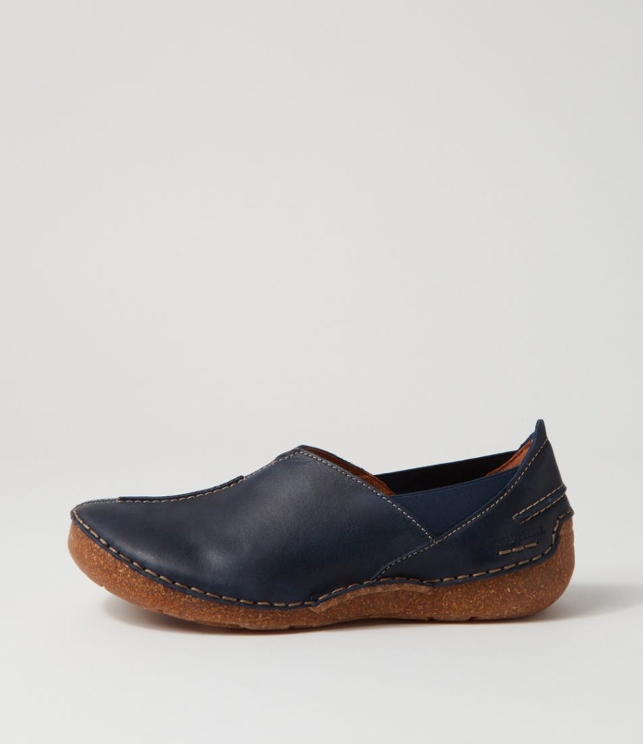 JOSEF SEIBEL Fergey 69 Ocean Leather Flat Shoes | Comfort