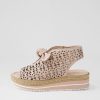 DJANGO & JULIETTE Altona Rose Leather Sandals | Espadrilles