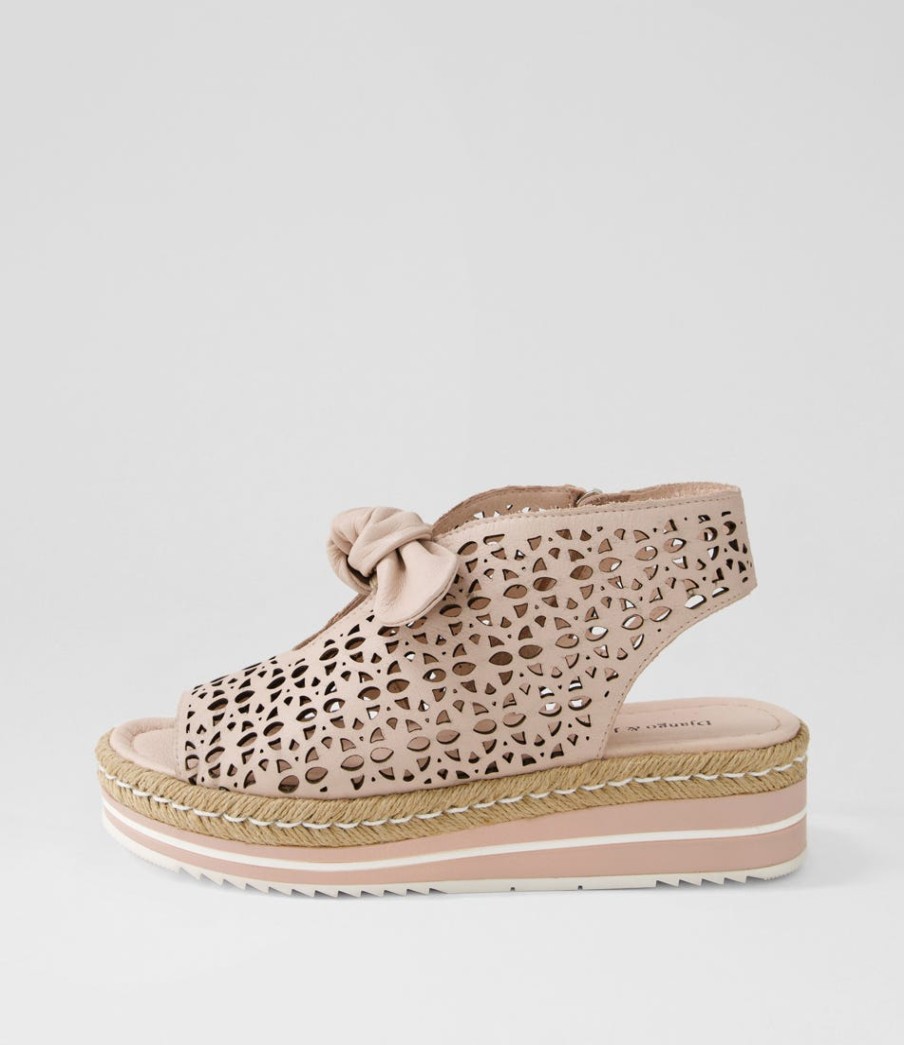 DJANGO & JULIETTE Altona Rose Leather Sandals | Espadrilles