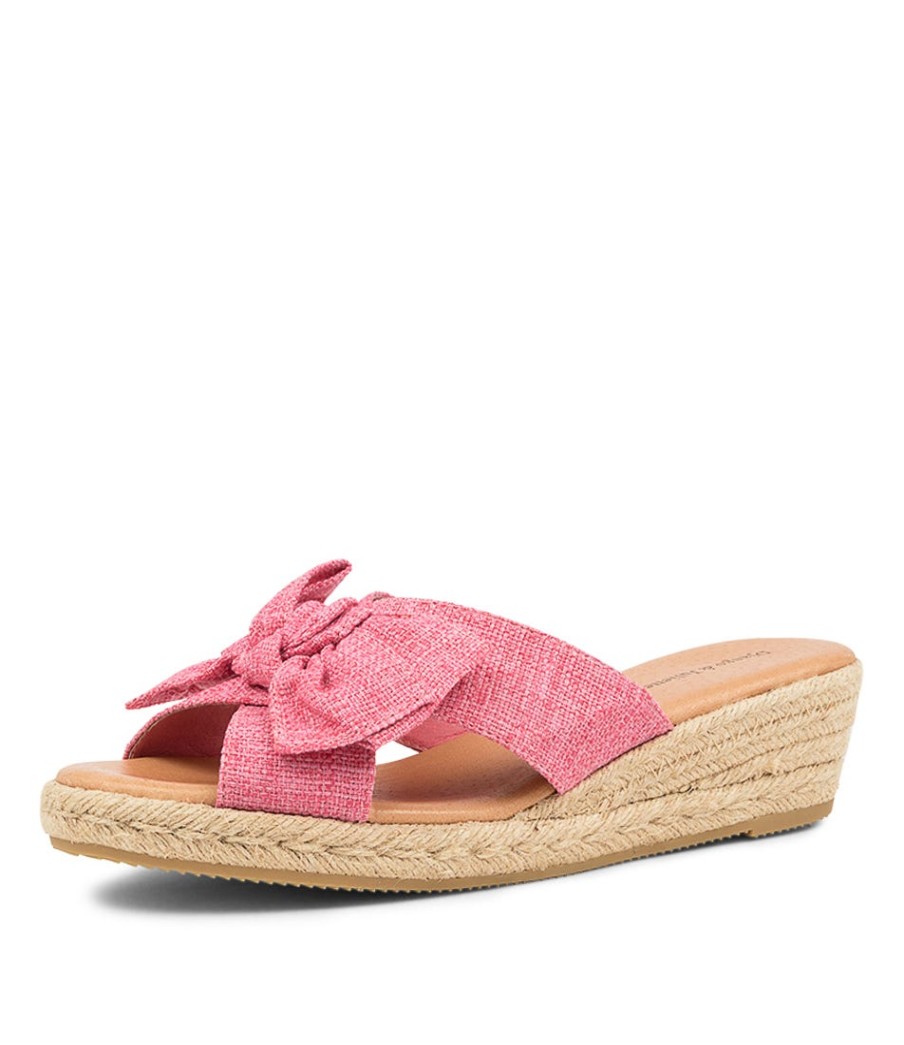 DJANGO & JULIETTE Serena Lrg Pink Fabric | Espadrilles