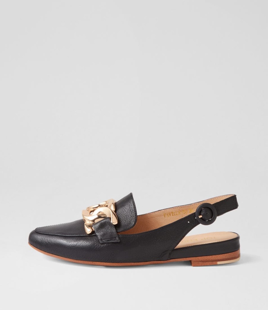 TOP END Favilla Black Leather Loafers | Loafers