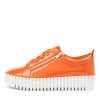 DJANGO & JULIETTE Bump Orange Patent Leather Sneakers Ws | Sneakers