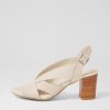 DJANGO & JULIETTE Simmie Vanilla Leather Sandals | Heels