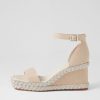 DJANGO & JULIETTE Vangie Almond Leather Sandals | Heels