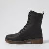 DJANGO & JULIETTE Gipsiee Black Leather Ankle Boots | Boots