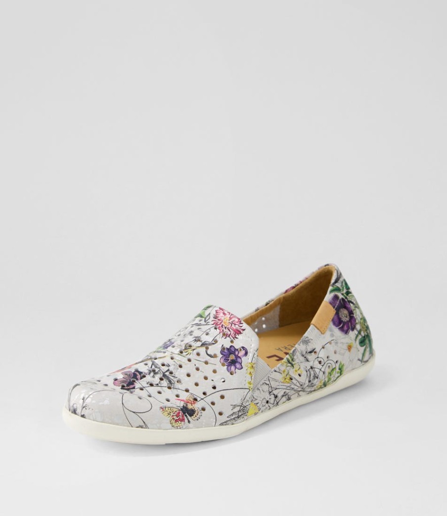 ZIERA Liana W White Fields Leather Loafers | Loafers