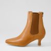 DJANGO & JULIETTE Capeyas Tan Leather Ankle Boots | Boots