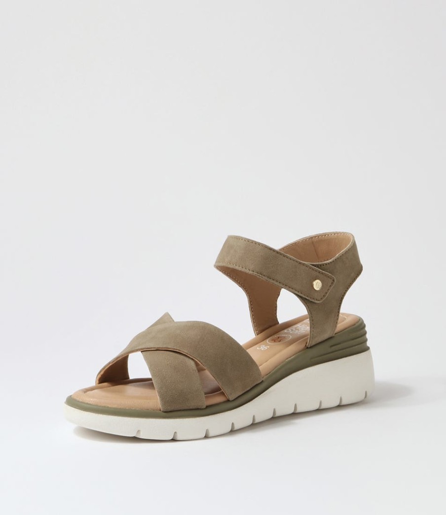 ARA Rimini 32 Pistachio Leather Sandals | Comfort