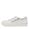 ZIERA Audry W White Silver Leather Sneakers | Sneakers