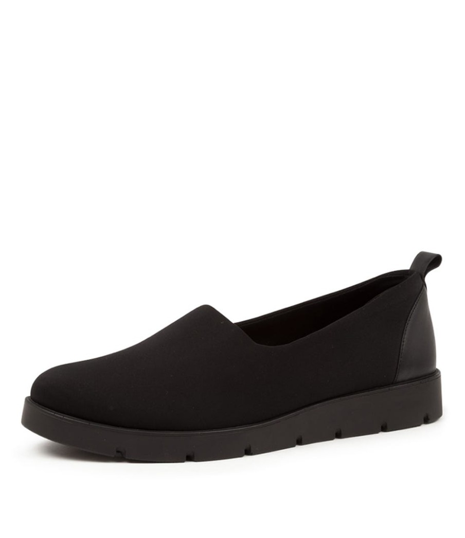 ZIERA Marian W Black Neoprn-Lea | Loafers