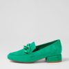 DJANGO & JULIETTE Vivek Light Emerald Suede Heels | Loafers