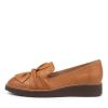 TOP END Oclem Dark Tan Leather Flat Shoes Cs | Loafers