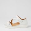 ZIERA Demir W White Leather Sandals | Flats