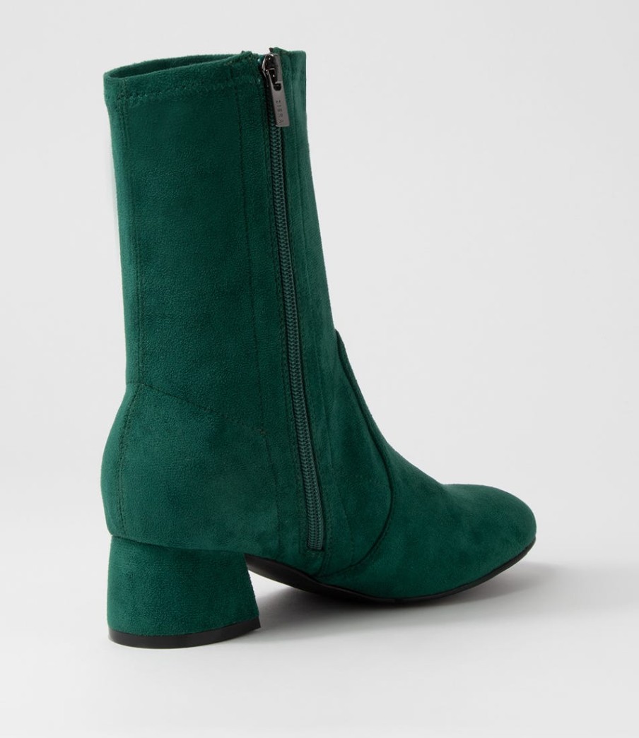 ZIERA Zuka W Emerald Stretch Microsuede Ankle Boots | Boots