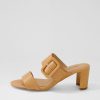 DIANA FERRARI Feebies Dark Tan Leather Sandals | Heels