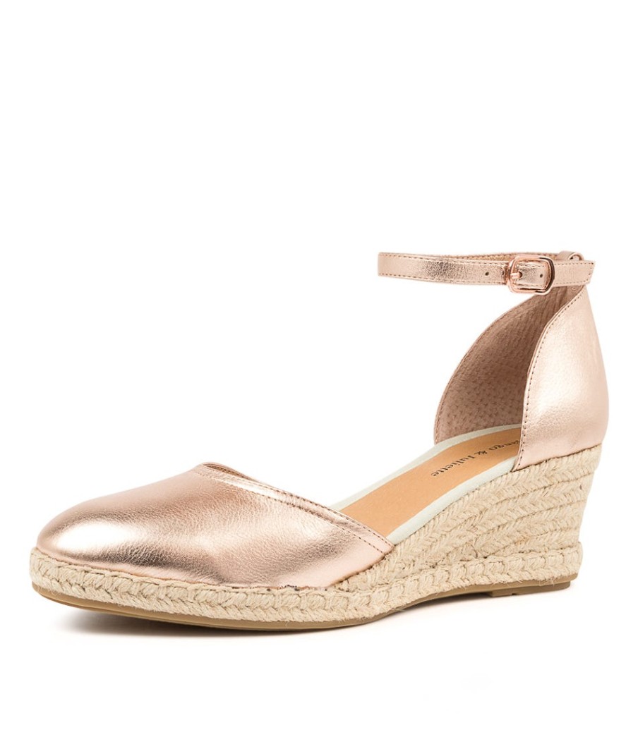 DJANGO & JULIETTE Rylen Dj Rose Gold Natural Rope Leather | Espadrilles