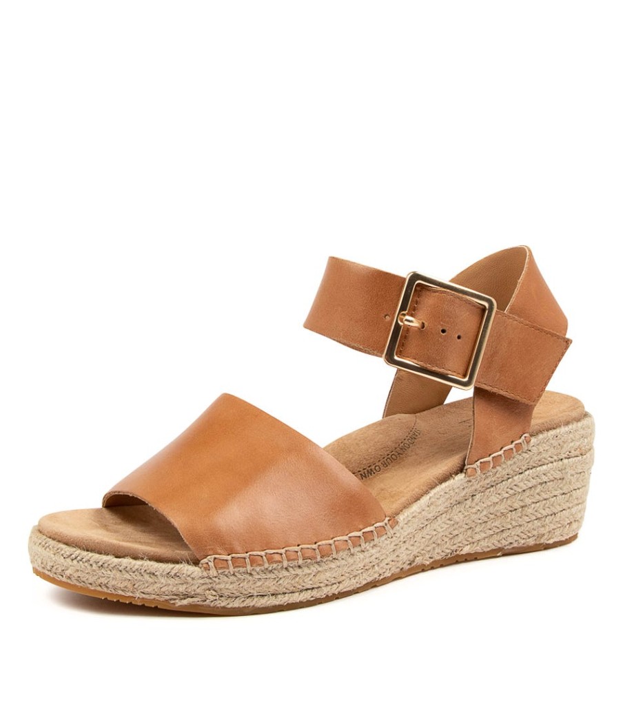 ZIERA Kraig Xw Tan Leather | Espadrilles