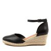 DJANGO & JULIETTE Rylen Black Leather | Espadrilles